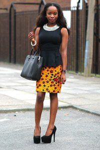 yellow-kitenge-ankara-pencil-mini-skirt