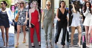 celebrities wearing jumpsuits and playsuits