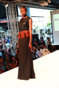 How to wear ankara/kitenge maxi dress mixed with chiffon & sequin