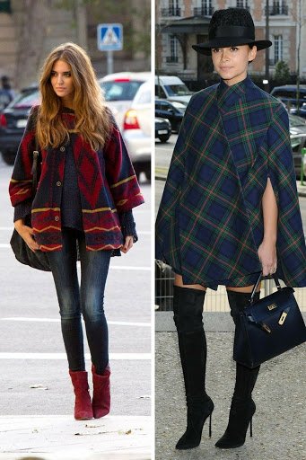 8 ways of wearing Blankets, ponchos, capes trend