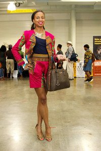 How to style Dashiki blazer with matching high waisted shorts