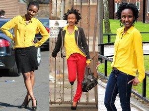How to style/wear one yellow top in four different ways 6