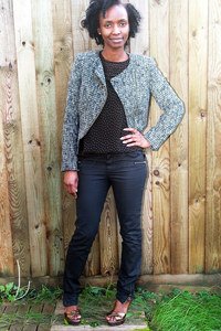 how to wear tweed pattern and polka dot print