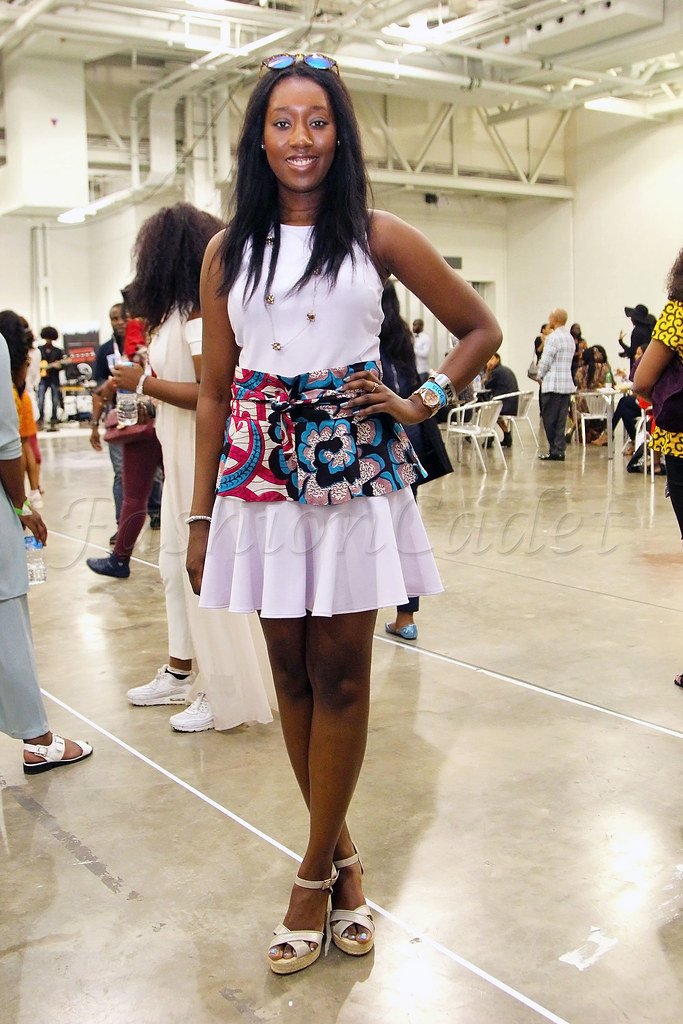White sleeveless skater dress with a kitenge/chitenge/ankara/African print peplum waist belt: Accessories