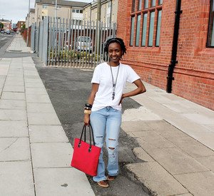 How to style a white-t-shirt with distressed jeans